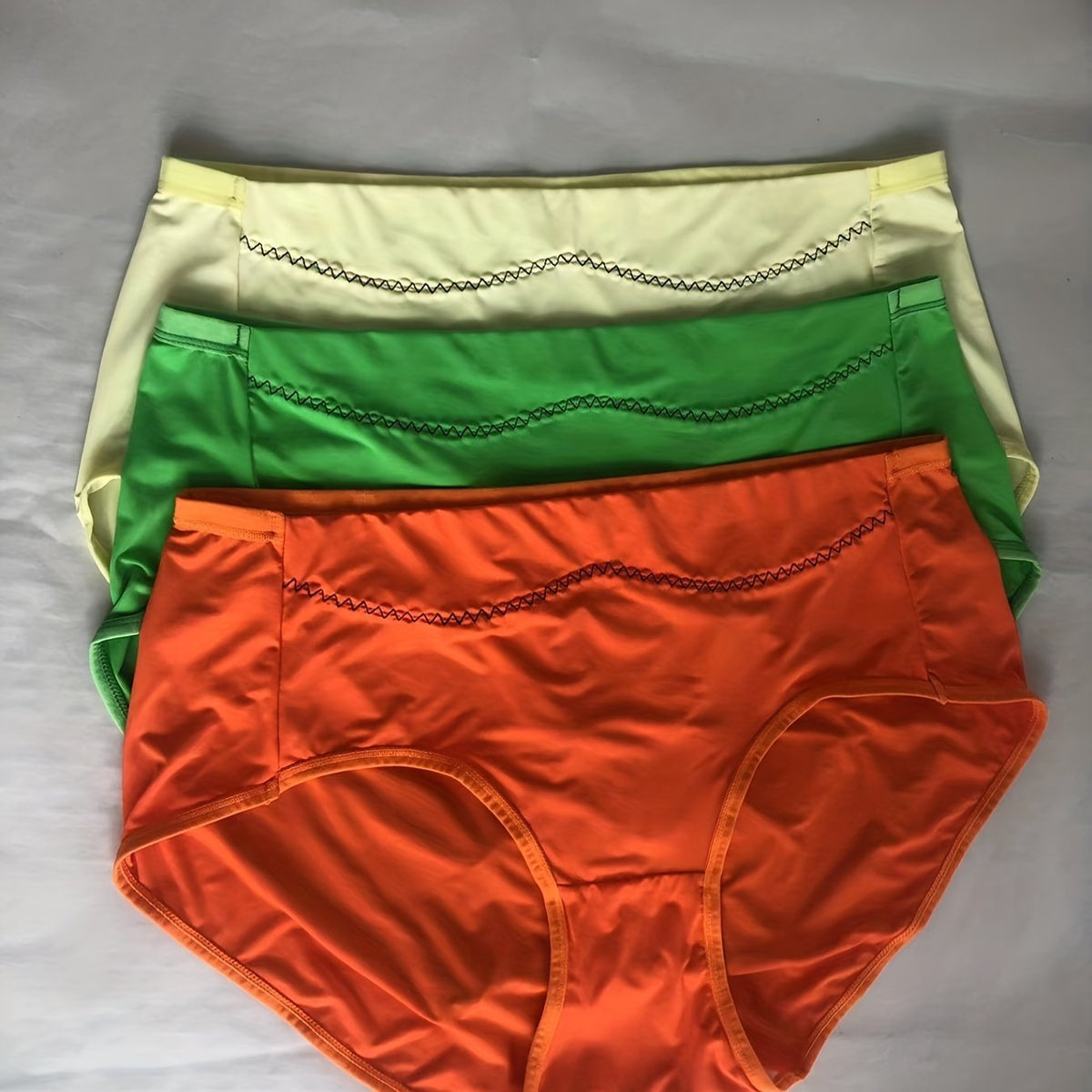 3 Pack Plus Size High Waisted Briefs Set - Stretchy Full Panties