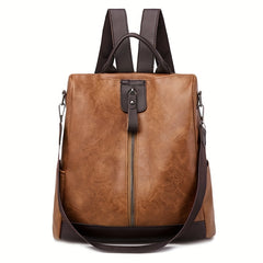 Vintage Zipper Backpack Classic Rucksack Women's Travel Bag