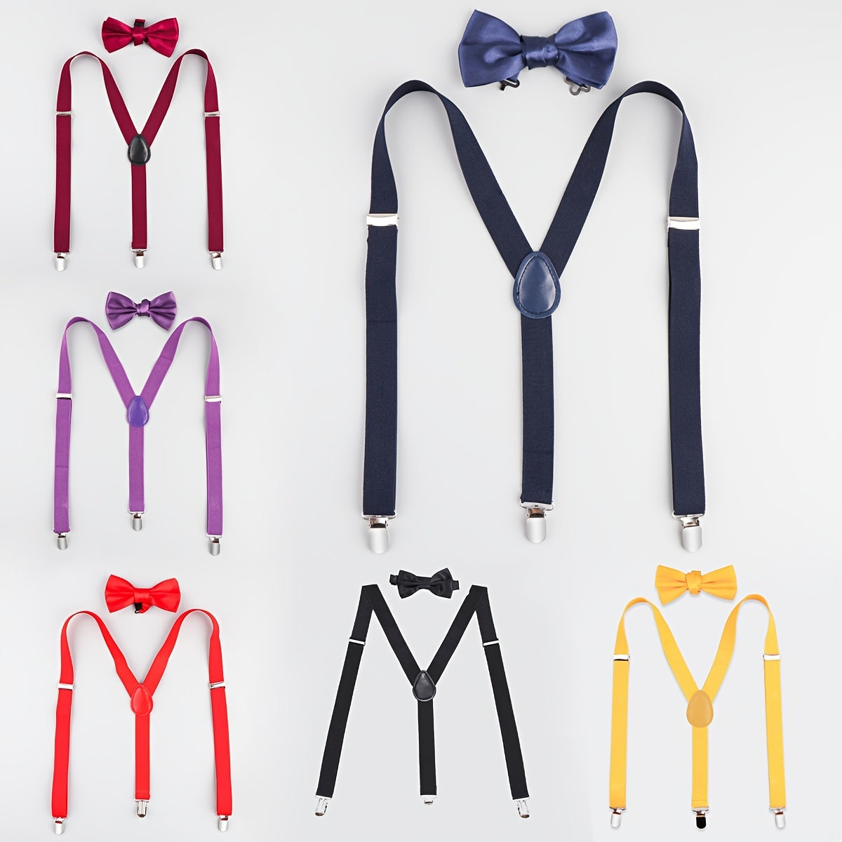 Tuxedo Bow Tie And Suspender Set for Men