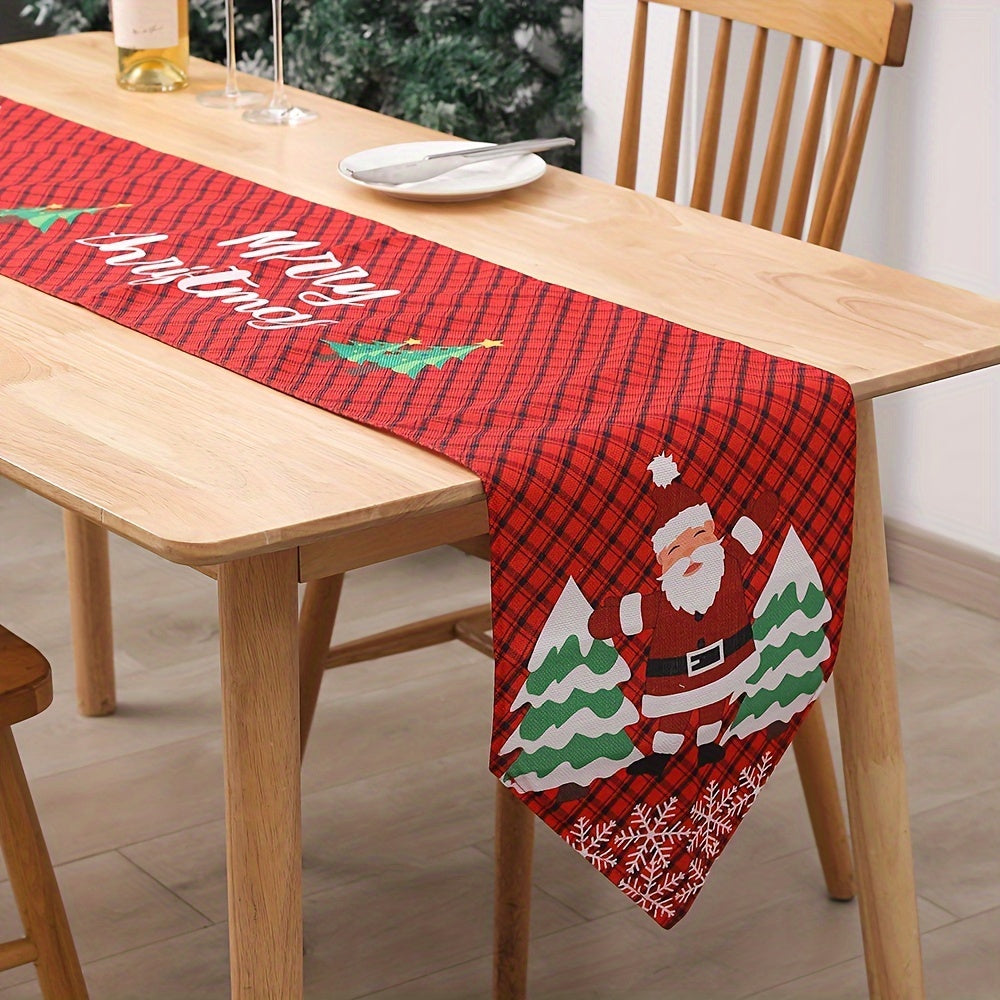 Christmas Table Flag Snowman Reindeer Tablecloth