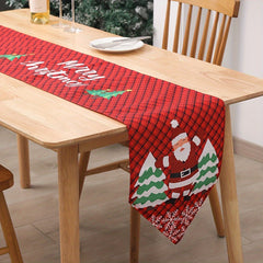 Christmas Table Flag Snowman Reindeer Tablecloth