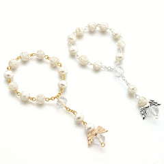 Love Angel Wings Charm Bracelet Rose Beaded Holiday Gift Accessory