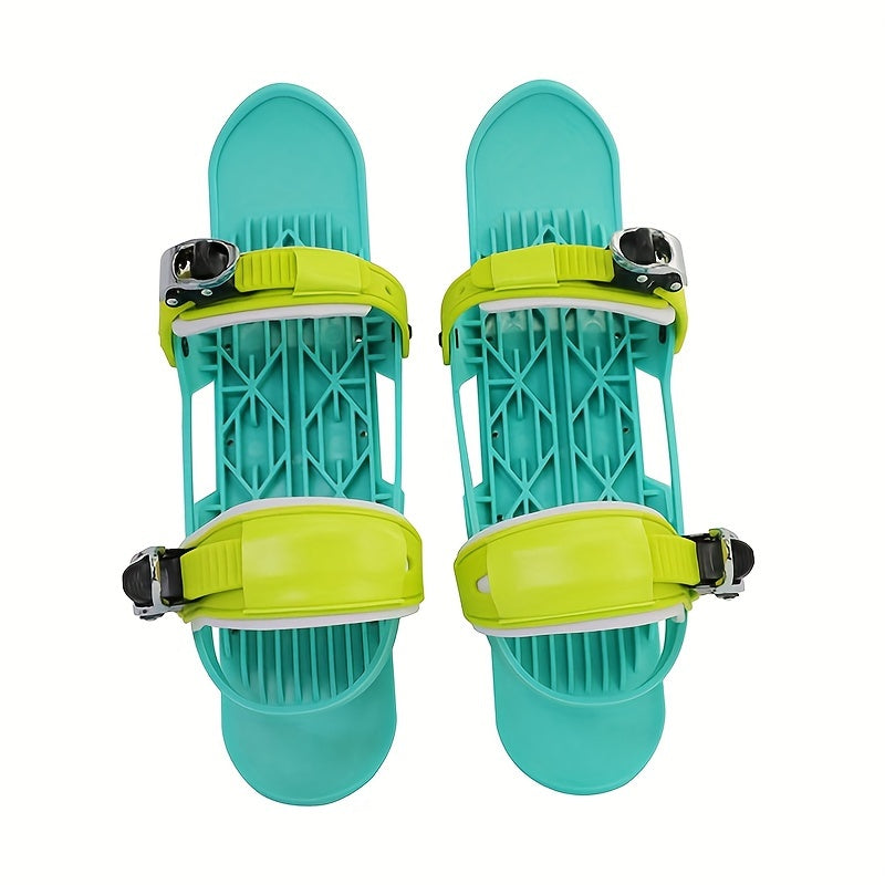 Mini Snow Shoes Mini Short Ski Skates For Snow Snowblades Adjustable Lightweight