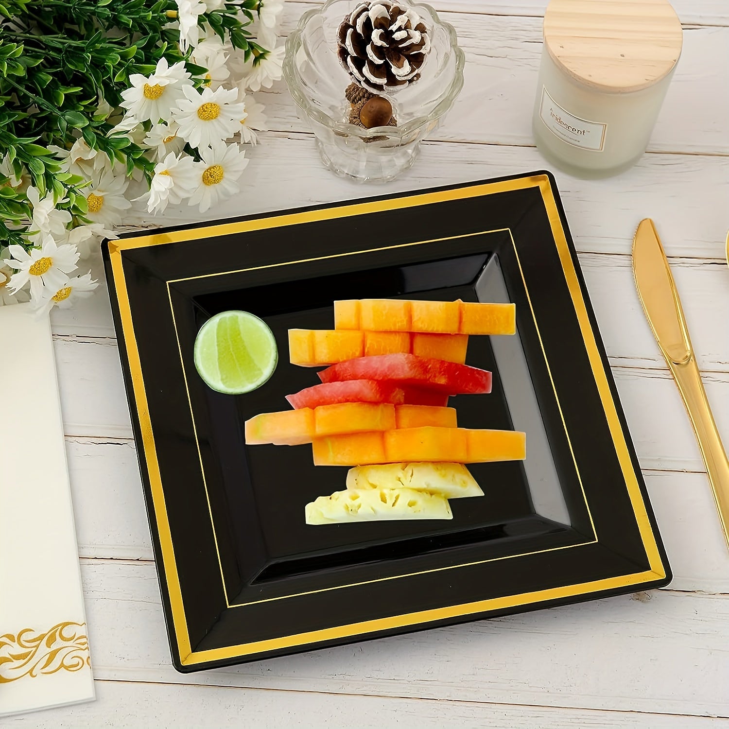 10pcs Disposable Dinner Plate 16 Dessert Plate 