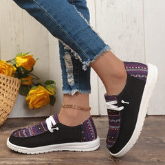 Women's Skateboard Shoes Pattern Decoration Lace-up Canvas Shoes