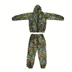 3D Leafy Camouflage Ghillie Suit for Outdoor Game & Halloween Costume