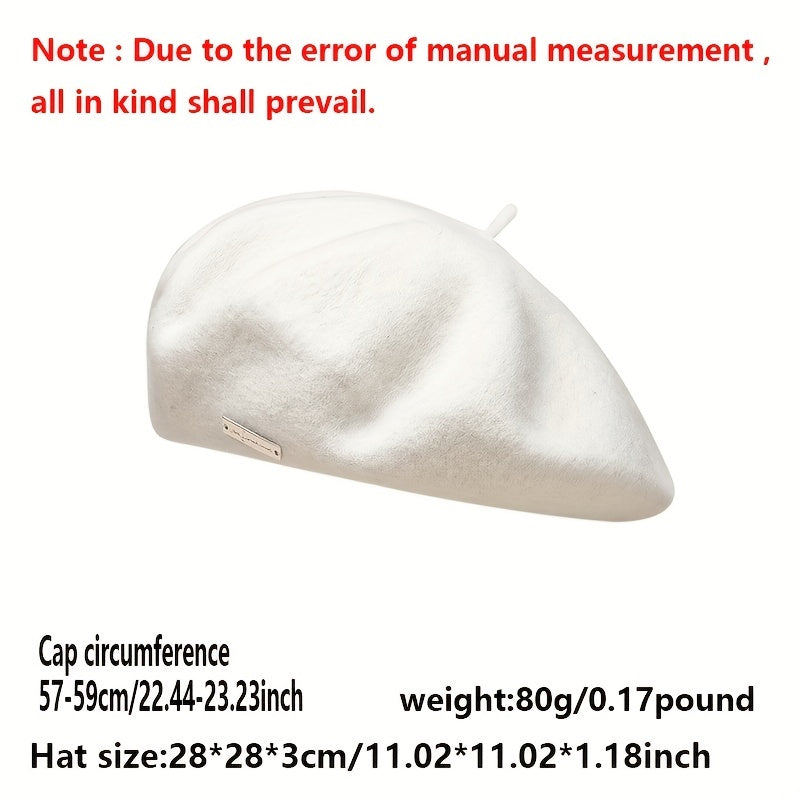 Bright Candy Wool Beret Women's Beanie Cap Painter Hats
