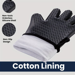 2pcs Silicone BBQ Gloves Heat Resistant Grilling Oven Mitts