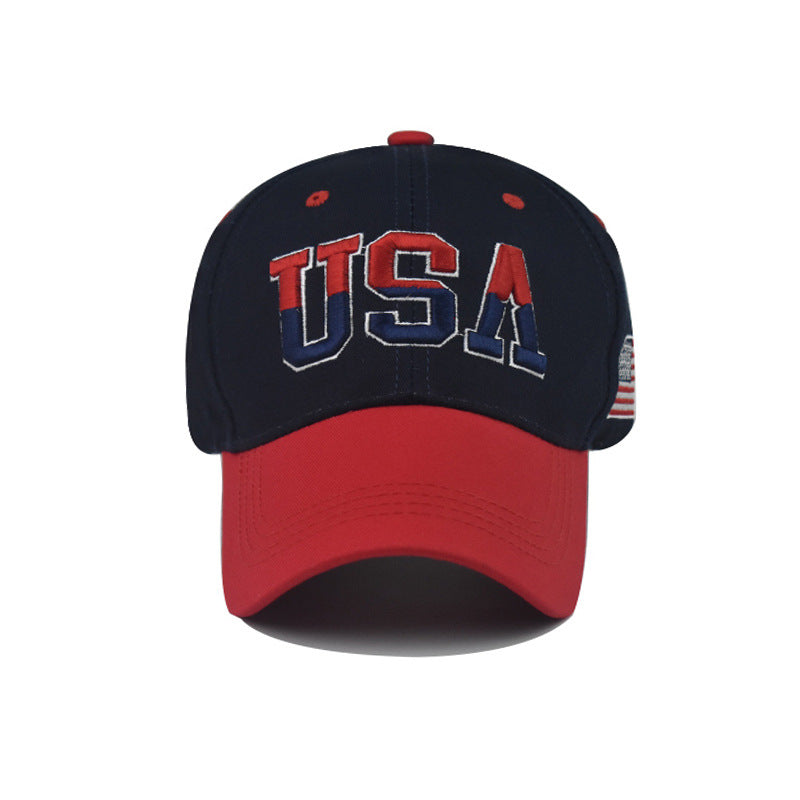 America Flag Grid Baseball Cap Adjustable Hat Women Hats For Summer