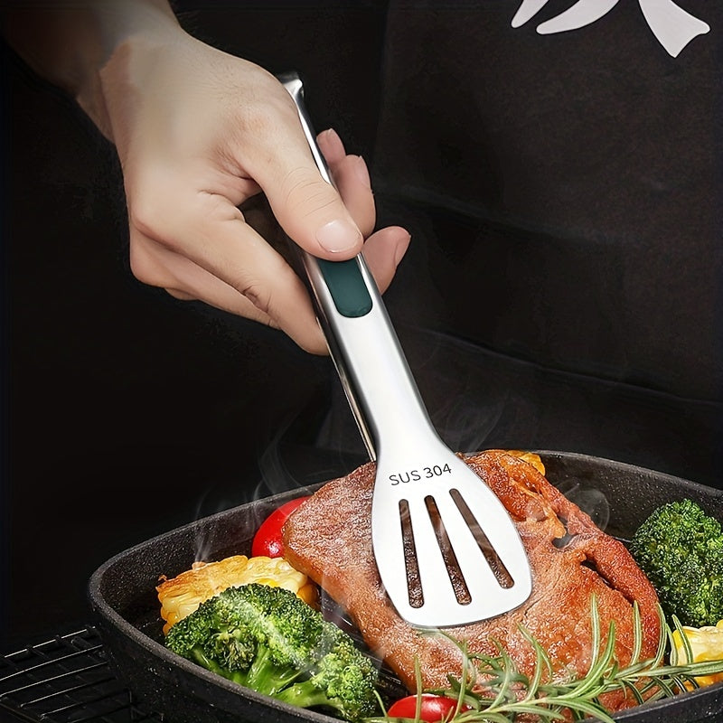 Silicone Stainless Steel Serving Tong for Cooking Buffet Barbecue