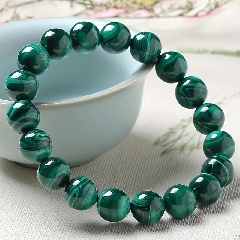 Malachite Bracelet Natural Quartz Stone Men's Bracelet