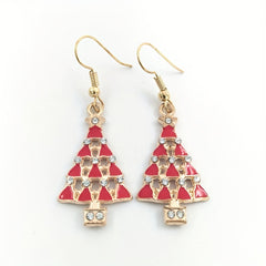 Christmas Tree Pendant Earrings for Holiday Sparkle