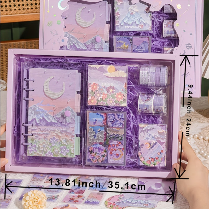 87pcs Scrapbook Kit DIY Journal Art & Crafts Stickers Notebook Scrapbook