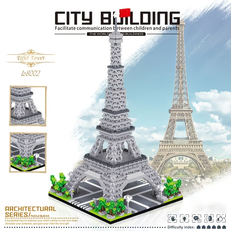Eiffel Tower Building Blocks Set Educational Toy ABS Material Mixed Colors