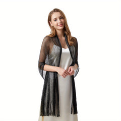 Summer Tassel Wrap Shawl Hollow Out Cape for Women