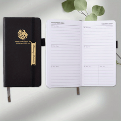 Leather A6 Academic Planner 1 6 18 Months Perfect for Teachers & Students