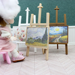 1/12 Scale Painting Display Stand with BJD Scene Mixed Colors