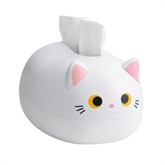 Cartoon Cat Tissue Box Holder for Home Car Office - Cute Cat Napkin Storage Box