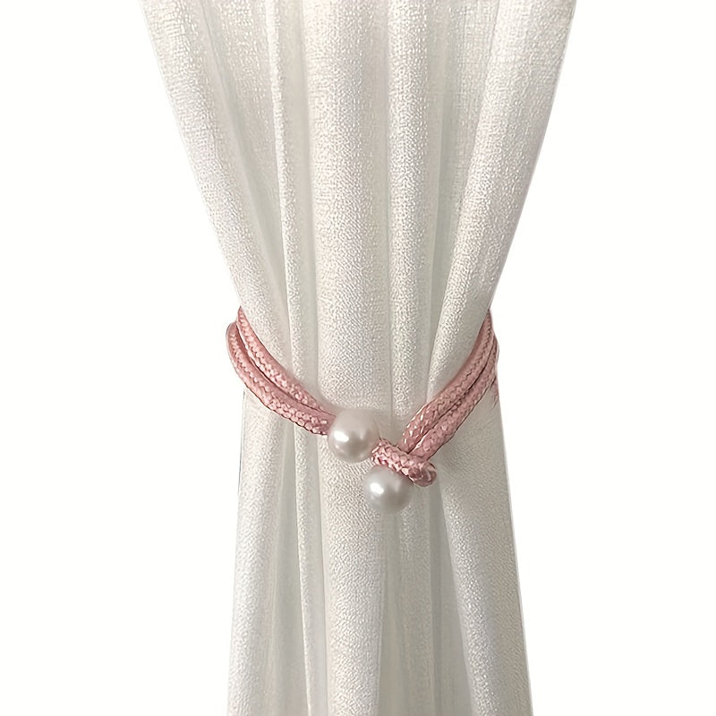 1pc Modern Rhinestone & Faux Pearl Curtain Tieback