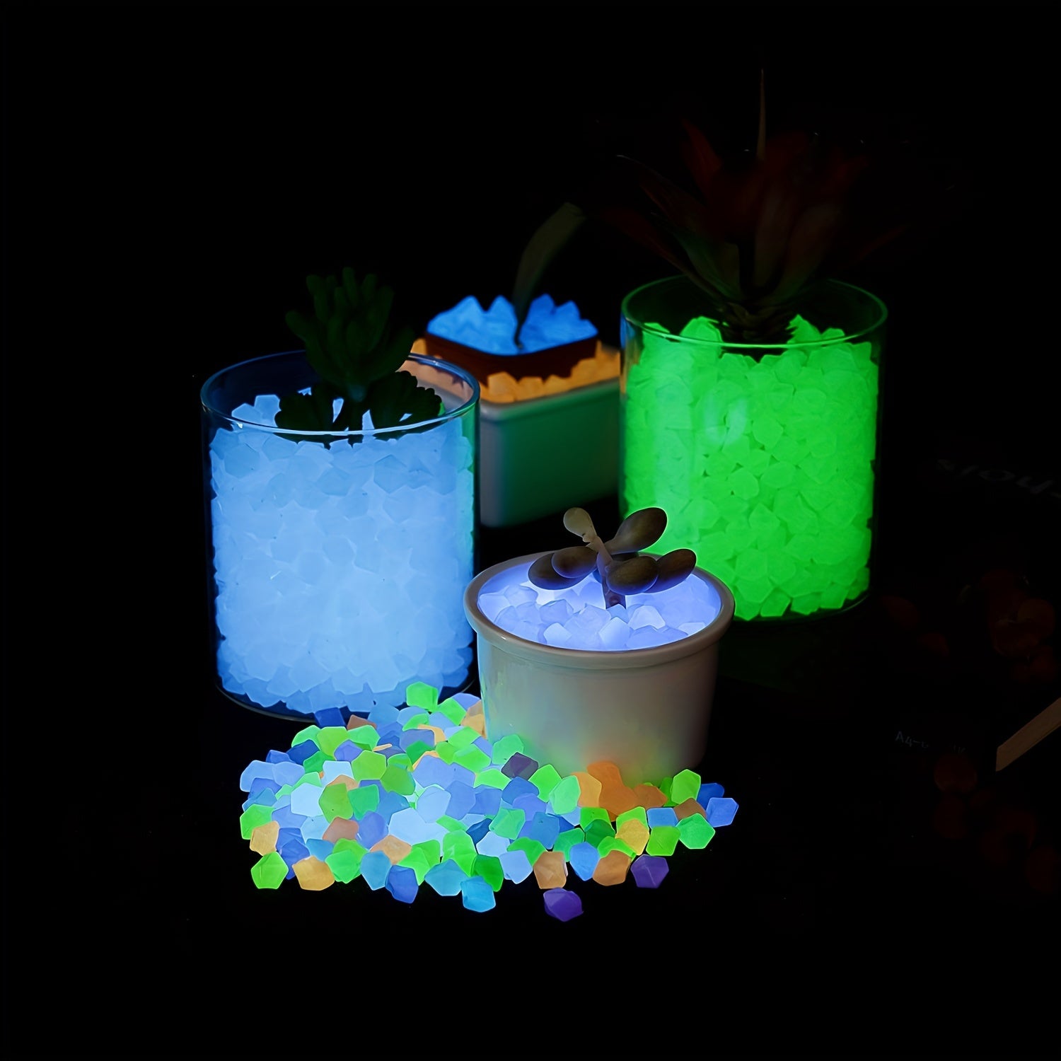Glow Dark Pebbles for Outdoor Garden Decor