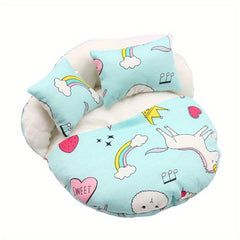 3pcs Cloth Dollhouse Bedding Pillow Set