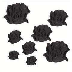 8pcs Rose Embroidered Patches Iron On Stickers DIY Accessories