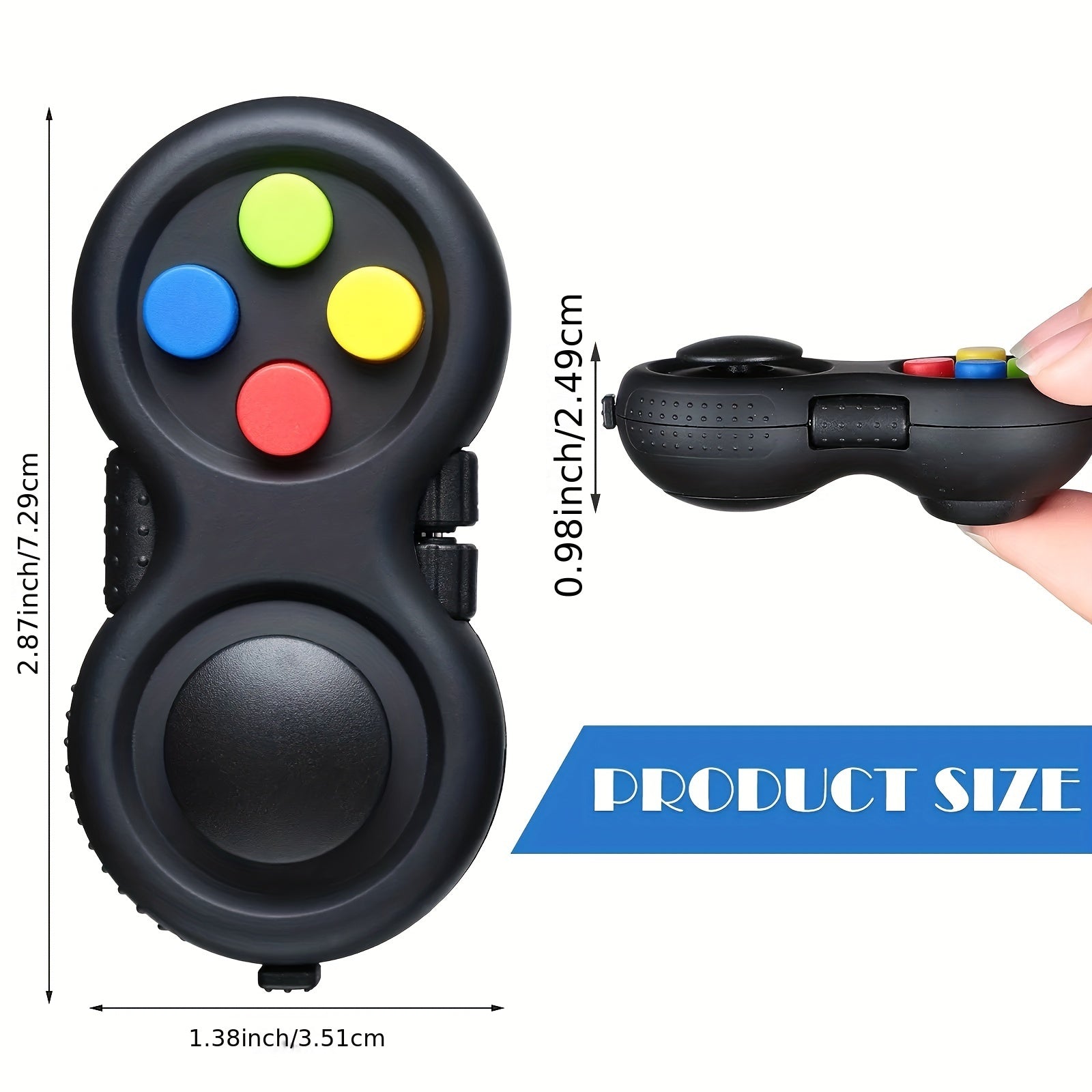 Fidget Pad Toy Finger Massager Ring Stress Relief Sensory Portable Fidget Toy