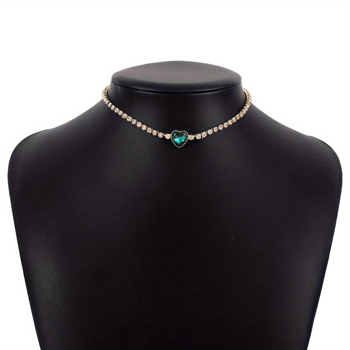 Glitter Rhinestone Love Necklace for Prom