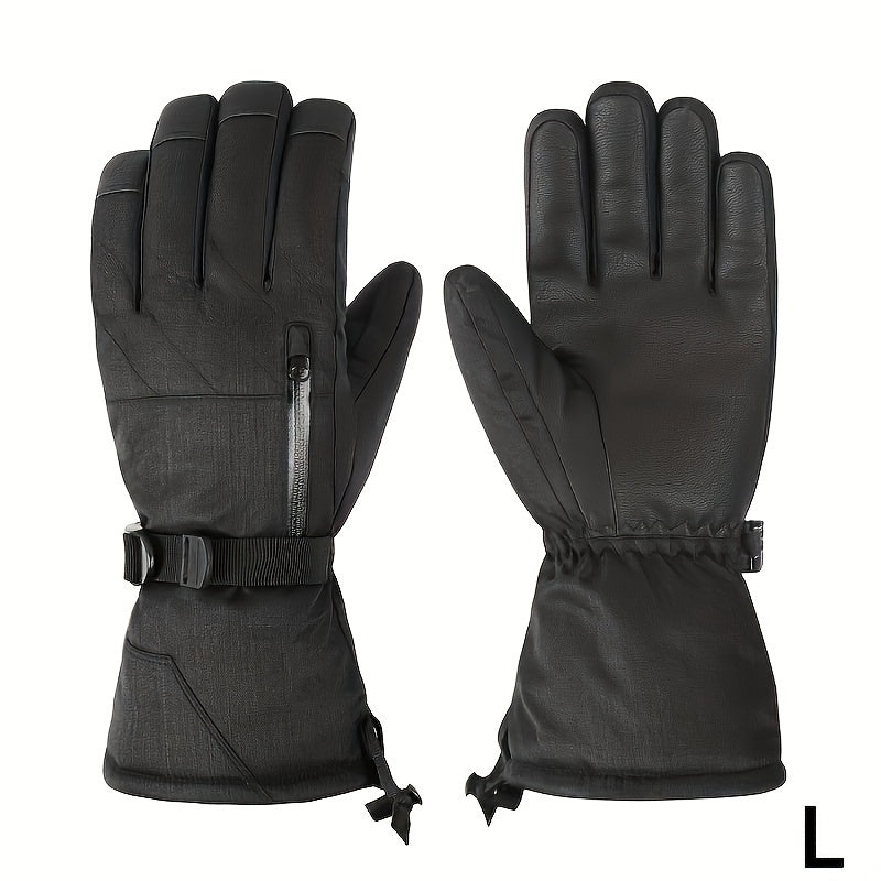 Thick Padded Winter Gloves - Windproof Waterproof Ski Gloves