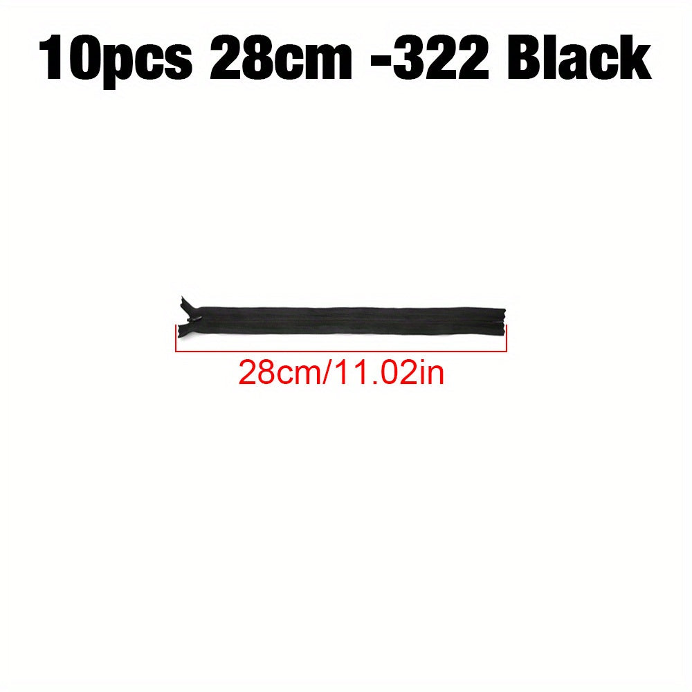 10pcs Pack 3 Nylon Coil Invisible Zipper DIY Sewing Accessories