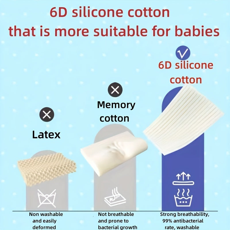 Breathable Silicone Cotton Pillow Anti Allergic Ergonomic Machine Washable