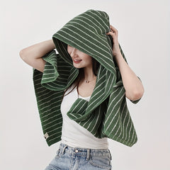Striped Argyle Cotton Bath Towel Soft Absorbent Towel
