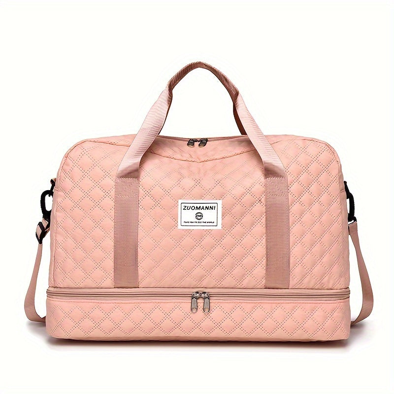 Women's Travel Duffel Bag with Wet Pocket & Shoes Compartment