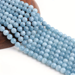 36pcs Aquamarine Natural Stone Beads for DIY Bracelet Necklace