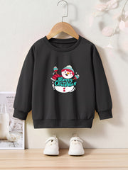Christmas Snowman Graphic Crew Neck Sweatshirt