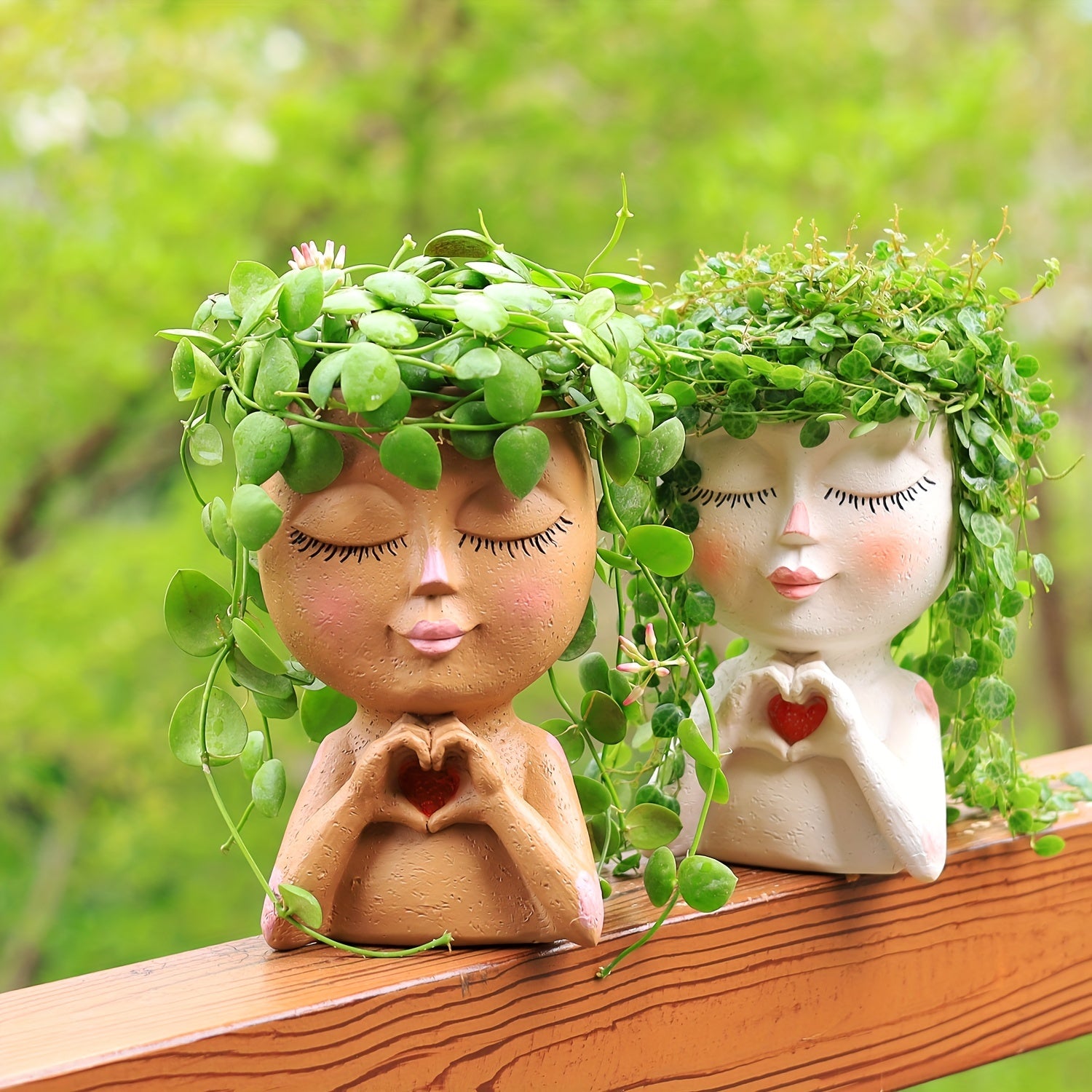 Resin Flower Pots With Drainage Holes - Ideal for Plants & Home Decor