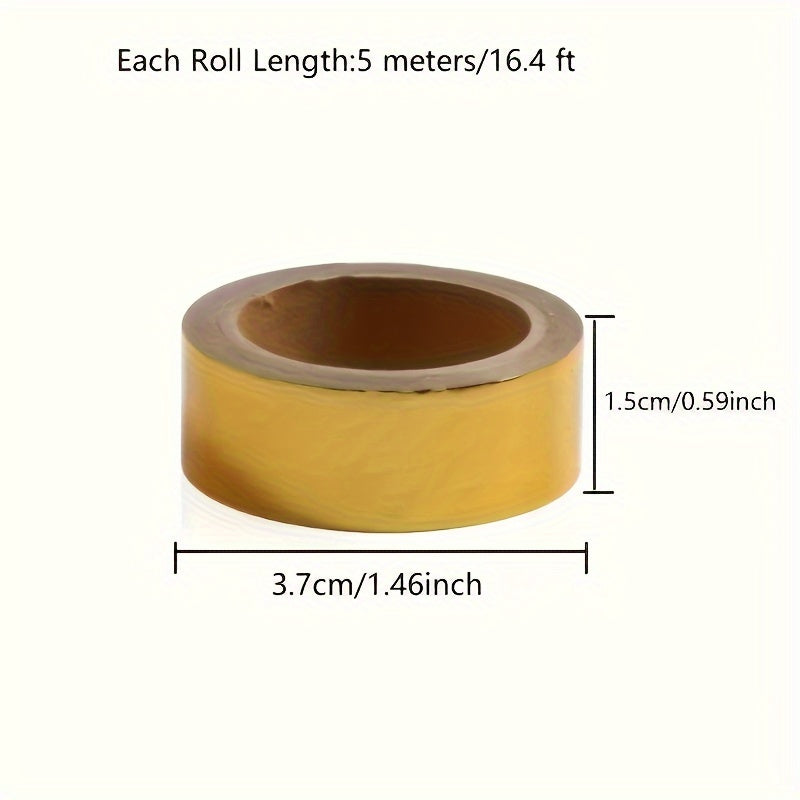 Colorful Foil Washi Tape Holographic Sticky Paper Tape for Crafts Scrapbooking