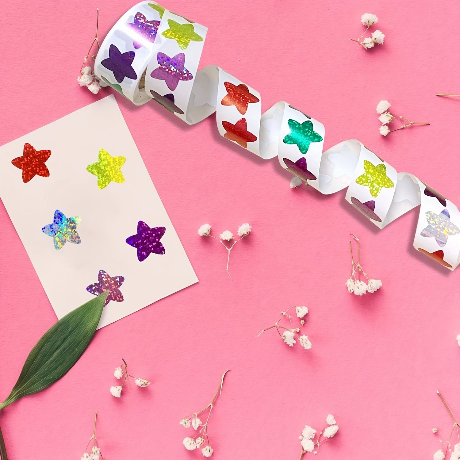 500pcs 2 Roll Star Sticker Reward Chart Self Adhesive Label