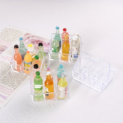 1:12 Scale Supermarket Playset with Beverage Bottles & Milk Carton Base