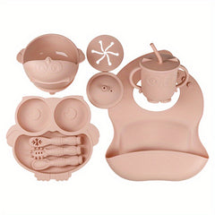Fox Baby Led Weaning Set: Bib, Bowl, Cup, Plate, Utensils