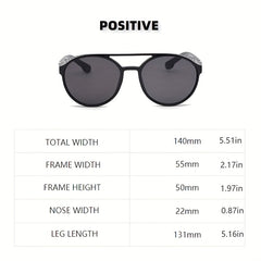 Men's Retro Steampunk Round Sunglasses for Street Photography