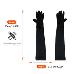 UV Protection Cooling Ice Silk Arm Cover Solid Sunshade Sleeves