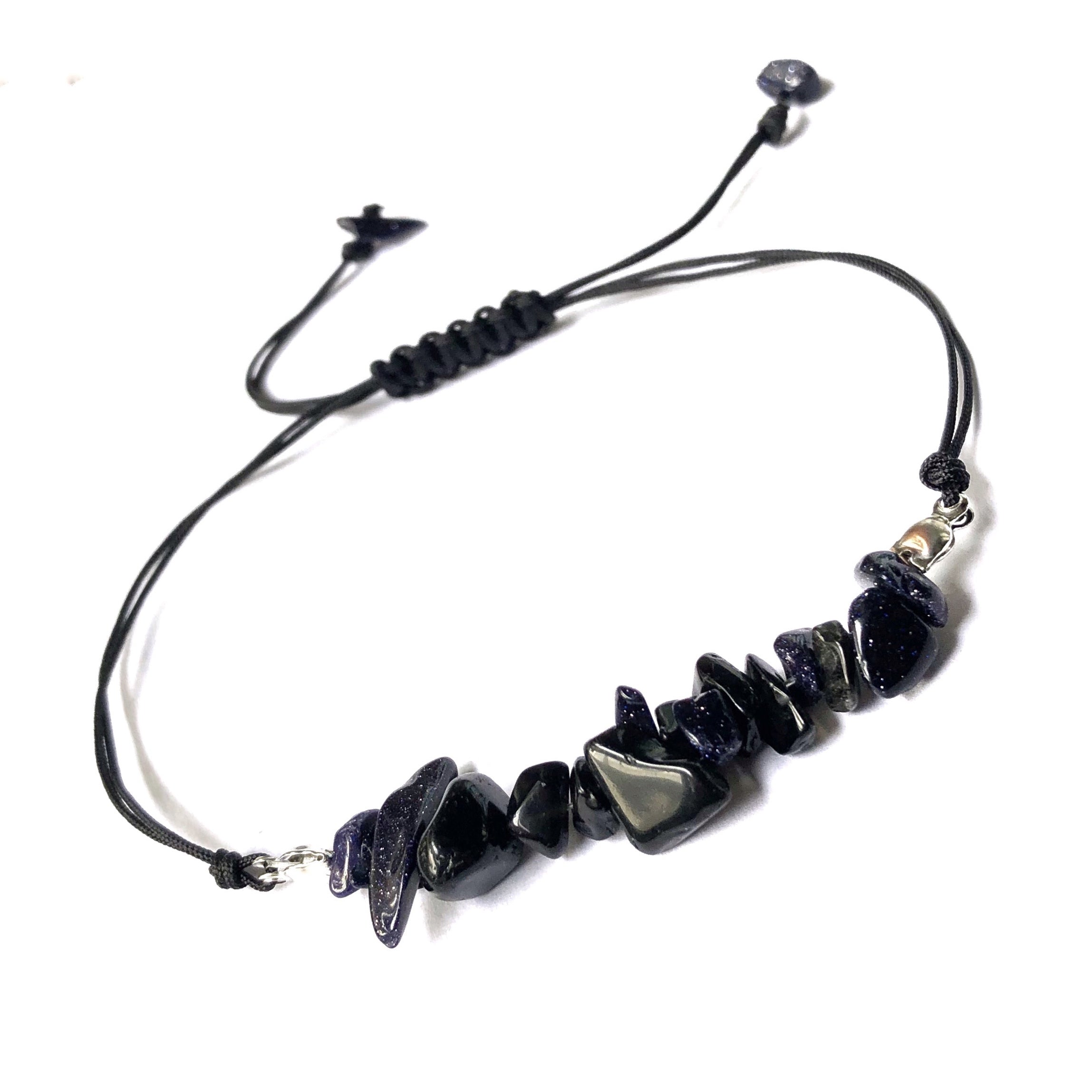 Miniy Stone Woven Bracelet Natural Stone Beads Braided Rope Stone Bracelet