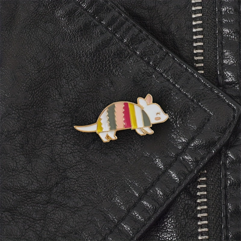 Mouse Enamel Brooch for Women's Denim Jacket