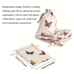 50pcs Polycotton Polyester Cotton Drawstring Bags Gift Bags Jewelry Pouches