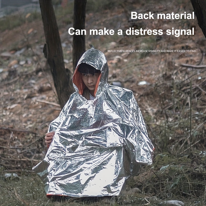 Portable Emergency Raincoat Windproof Reflective Cycling Raincoat