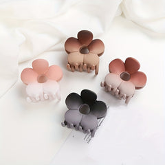 4pcs Gradient Flower Hair Claw Accessories Set