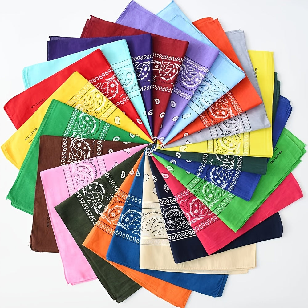 Cashew Print Multifunctional Square Scarf Bandana Neck Gaiter Headband