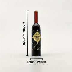 10pcs Realistic Wine Bottles for Dollhouse Diorama Decor Model Train Sets