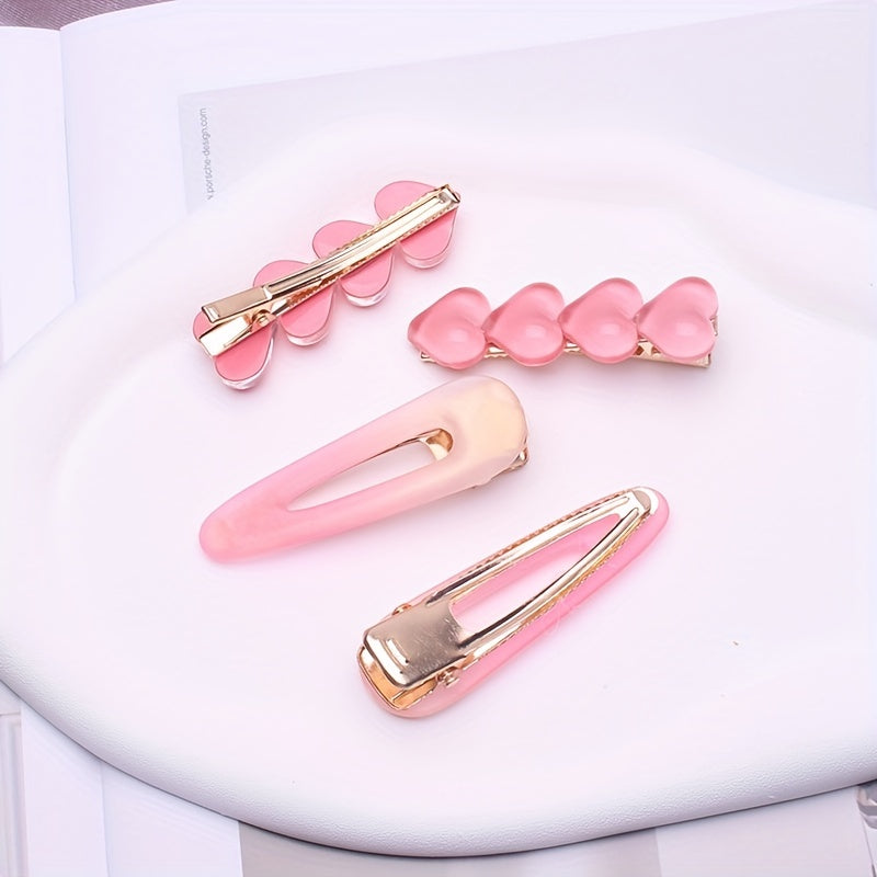 Gradient Duck Billed Heart Hair Clip